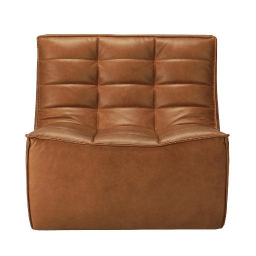 Leather Padded Sofa - 1 Seater