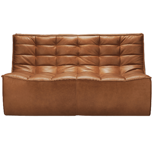 Leather Padded Sofa - 2 Seater