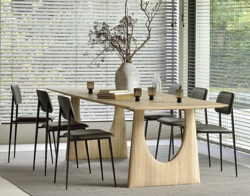Geometric Wooden Dining Table