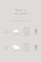 Annette - French Linen Fitted Sheet Set - White