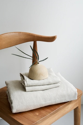 French Linen Duvet Cover Set - Natural